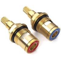 FLAVORA 2X 1/2 BSP Quarter Turn Tap Cartridge Valve in Metallic Gold | Size: 1000mm 13000mm