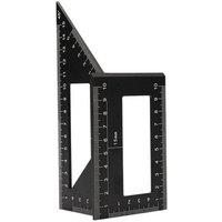 FLAVORA Black Aluminum Alloy Woodworking 45/90 Degree Angle Ruler | Size: 10000mm x 520mm