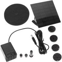 FLAVORA Solar Panel Powered Water Feature Pump Garden in Black | Size: 0.6m2