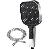 FLAVORA Shower Head & 2M Hose High-Pressure in Black | Size: 180 cm width x 180 cm drop
