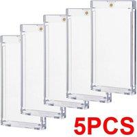FLAVORA 5x Magnetic Trading Card Hard Protector Holder Case in Clear | Size: 500mm