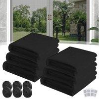 FLAVORA 6 Pack Black Insect Mosquito Window Screen Net Mesh | Size: 1