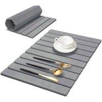 FLAVORA Grey 6039CM Foldable Diatomaceous Earth Drying Mat | Size: 0.6m2