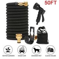 FLAVORA 50FT xpandable Heavy Duty Garden Water Hose in Black | Size: 100g