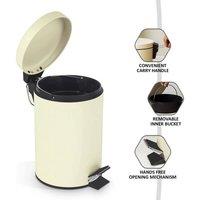 EONLION PEDAL RUBBISH WASTE BIN KITCHEN in Cream | Size: 100 cm