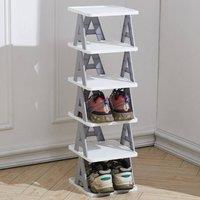 EONLION 6 Tier-24*26*81.5cm Small Stackable Shoe Rack in Grey | Size: 500mm