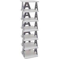 EONLION 7 Tier-24*26*97.5cm Small Stackable Shoe Rack in Grey | Size: 500mm
