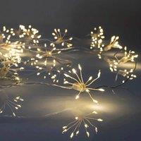 EONLION LED Solar Powered Outdoor Fairy Lights in White | Size: 100 cm