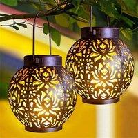 EONLION 1Pcs Solar Powered LED Morrocan Lantern in Black | Size: 100 cm