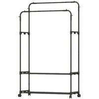 Kelvenix A Heavy Duty Double Clothes Rail in Black