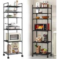 Kelvenix 6 Tier Shelf Heavy Duty Storage Rack in Black | Size: 0.6m2