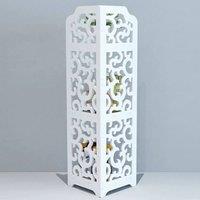 FORGEVIO Corner Shelf 3 Tier Shelving Rack White Display Stand Kitchen