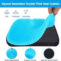 SPETLEK Large Gel Seat Cushion For Lower Back Pain Pressure in Blue | Size: 100 cm x 190 cm