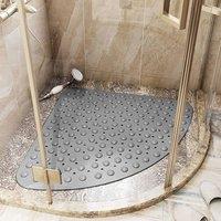 SPETLEK Foot Massage Shower Mat Non Slip Round Bathroom in Grey