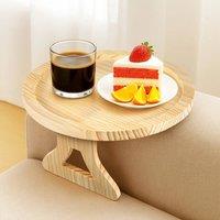 Havendro Foldable Wooden Sofa Armrest Tray in Natural