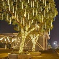 EONLION Warm White LED Solar Lights Meteor Shower Rain | Size: 100 cm