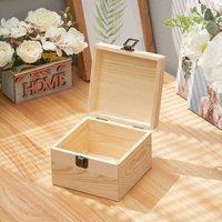 EONLION 22.5x22.5x10cm Finish Wooden Storage Box in Natural | Size: 500mm