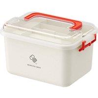 EONLION (red) Medicine Storage Box Portable in White | Size: 500mm