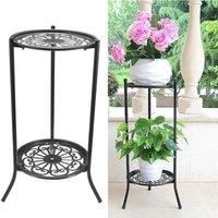 EONLION Plant Pots Stand Display Shelf Indoor in Black | Size: 500mm