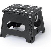 NESTLUNE Foldable Plastic Step Stool 9 Inch Black
