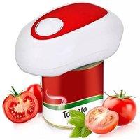 NESTLUNE 1pc Electric Tin Can Opener Automatic One Touch Battery in Red | Size: 100 cm x 15 cm