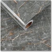 NESTLUNE Self Adhesive Kitchen Worktop Covering Vinyl Wrap in Grey | Size: 100 cm x 100 cm
