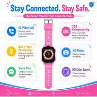 BluCore KIDS 4G Smart Watch with Video call, GP, WiFi, Tracking, SOS, CAMERA in Pink