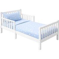 FLAVORA White Classic Wooden Toddler Bed Bedroom | Size: Double