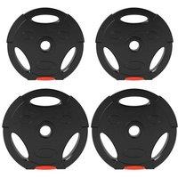 NESTLUNE Weight Plates Set for Home Gym in Black | Size: 0-12 m