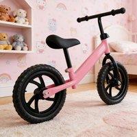 Ventryn 12 Kids Balance Bike Walking Running Training Bicycle in Pink