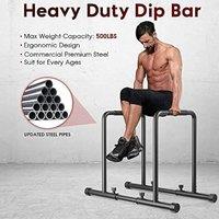 FLAVORA Parallel Bar Dip Station Heavy Duty Dip Bars in Black | Size: 0-12 m