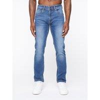 Crosshatch Svelte Men's Premium Slim-Fit Stretch Jeans in Mid Blue | Size: 34R