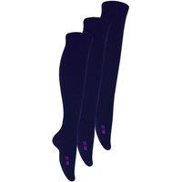 Sock Snob Men's 3 Pack Knee High Long Plain Soft Breathable Bamboo Socks in Navy | Size: 12-3