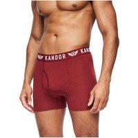 Kandor Men's Quinfly Boxer Shorts (Pack of 5) in Red | Size: Large