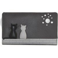 Mala leather Women's Midnight Collection RFID Cat Appliqu Leather Purse in Grey