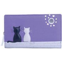 Mala leather Women's Midnight Collection RFID Cat Appliqu Leather Purse in Purple