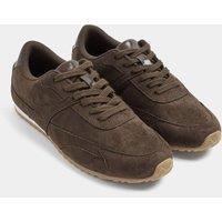 Yours Women's Slim Sole Trainers In Wide E Fit in Chocolate | Size: 9E