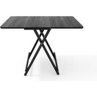 Garden Sanctuary Folding Wooden Dining Table 60x100cm Black | Size: 60x100 cm