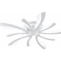 Garden Sanctuary Unique V-Shaped LED Semi Flush Ceiling Light in White