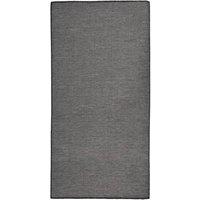 Berkfield Home Outdoor Flatweave Rug 100x200 cm Grey | Size: 100 cm diameter