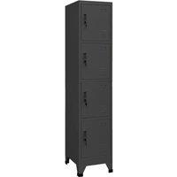 Berkfield Home Locker Cabinet Anthracite 38x45x180 cm Steel in Black | Size: 38 x 45 x 180 cm