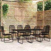 Berkfield Home 9 Piece Garden Dining Set Black
