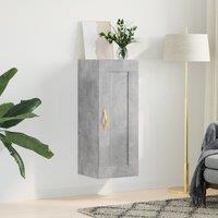 Berkfield Home Wall Mounted Cabinet Concrete Grey 34.5x34x90 cm Engineered Wood