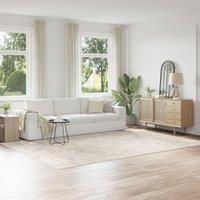 Berkfield Home Shaggy Rug with Latex Backing Cream 240x340 cm | Size: Medium