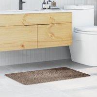Berkfield Home Bath Mat Rectangular Brown 60x90 cm Polypropylen Non-Slip | Size: Medium