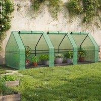 STILVORA Mini Greenhouse 270 cm with Roll-Up Doors in Green