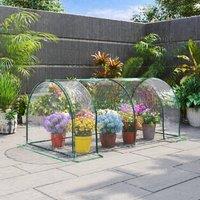 STILVORA Walk-In Greenhouse 200 cm with 2 Doors in Clear