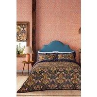 Morris & Co 'Spring Thicket' Cotton Duvet Cover Set in Dark Blue | Size: Single