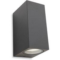 Netlighting Dune Outdoor Up Down Light Graphite IP44 GU10 in Grey