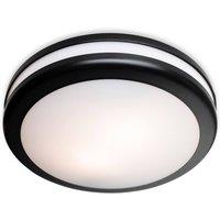 Netlighting Resin Flush Ceiling Fitting Black White LED Diffuser IP54